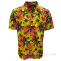 Men's 100% Cotton Casual Colorful Beach Aloha Shirt